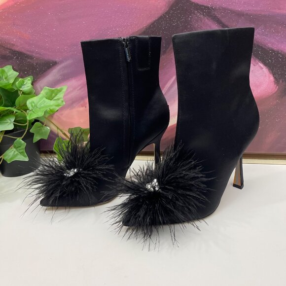 Sam Edelman Ency Feather Heel Bootie in Black Size 7 - Picture 2 of 15